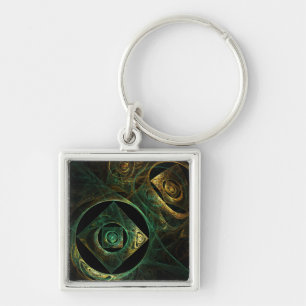 Magical Vibrations Abstract Art Small Key Ring