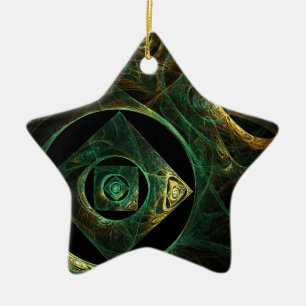 Magical Vibrations Abstract Art Star Ornament
