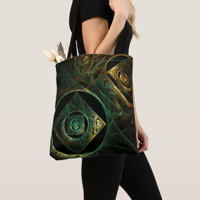 Magical Vibrations Abstract Art Tote Bag (Close Up)