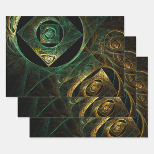 Magical Vibrations Abstract Art Wrapping Paper Sheet