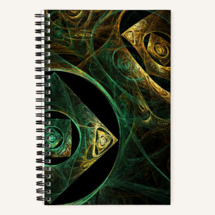 Magical Vibrations Abstract Fractal Art Design Notebook