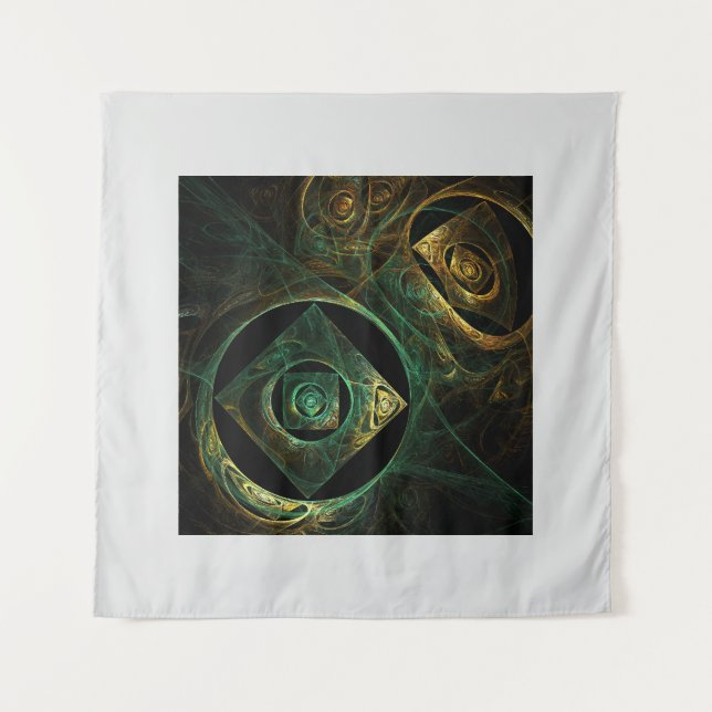 Magical Vibrations Abstract Fractal Art Design Tapestry (Front)