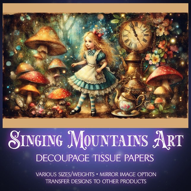 Magical Victorian Alice Fairytale Tissue Paper (Creator Uploaded)