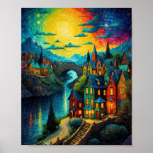 Magical Village Art 