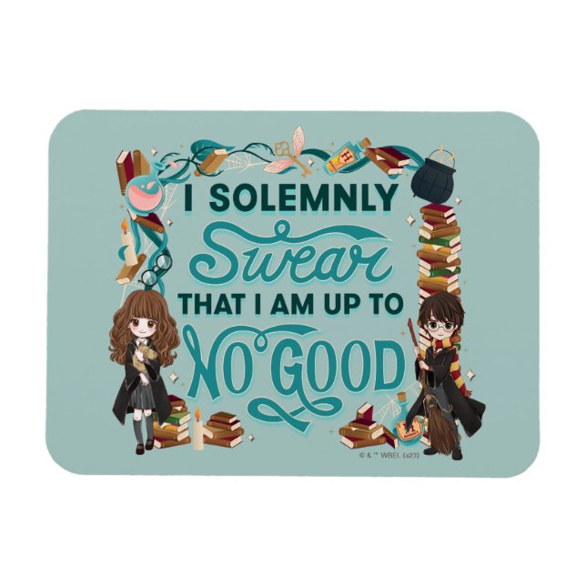 Magical Watercolor "I Solemnly Swear" Magnet (Horizontal)
