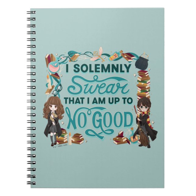 Magical Watercolor "I Solemnly Swear" Notebook (Front)