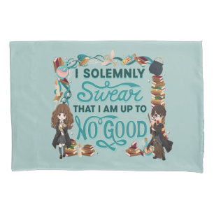 Magical Watercolor "I Solemnly Swear" Pillowcase