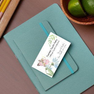 Magical Watercolor Tooth Fairy Dentist Business Card