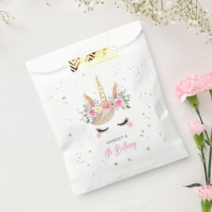 Magical Watercolor Unicorn Birthday Favour Bag
