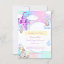 Magical Watercolor Unicorn Castle Birthday Party 