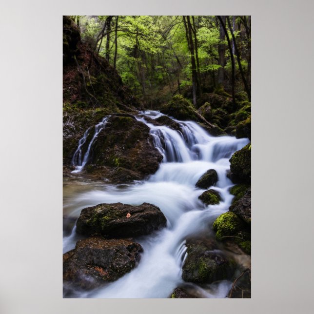 Magical waterfall in gorge Hell Poster (Front)