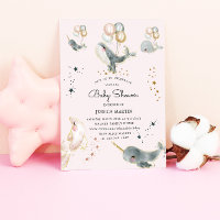 Magical Whales And Stars Virtual Baby Shower
