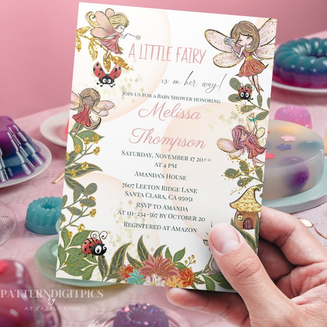 Magical Whimsical Enchanted Forest Fairy & Ladybug Invitation (Creator Uploaded)