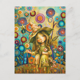 Magical Whispers Amongst The Flowers Postcard