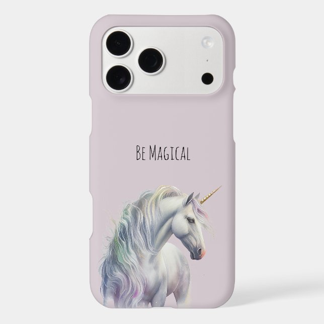 Magical White Gold Horn Unicorn  (Back)