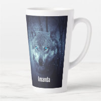 Magical Wild Wolf with Amazing Blue Eyes