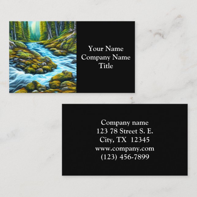 Magical Wilderness Bubbling Brook Business Card (Front/Back)
