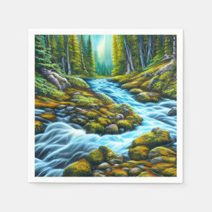 Magical Wilderness Bubbling Brook Napkin