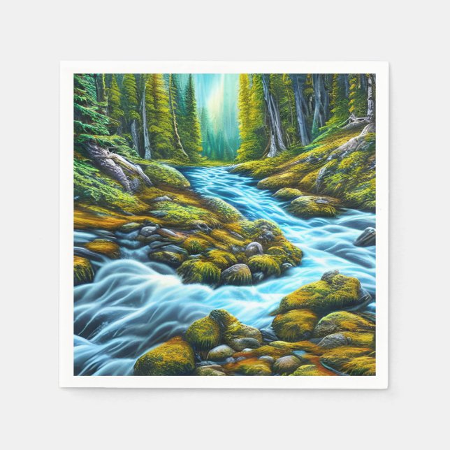Magical Wilderness Bubbling Brook Napkin (Front)