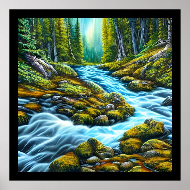 Magical Wilderness Bubbling Brook Poster (Front)