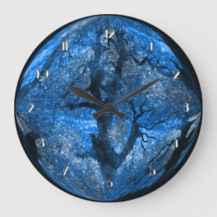 Magical Winter Blue Crystal Ball Wall Clock