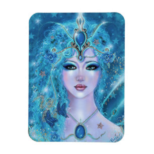 Magical winter fairy by Renee Lavoie Magnet