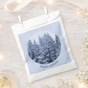 Magical winter forest - christmas party   favour bag