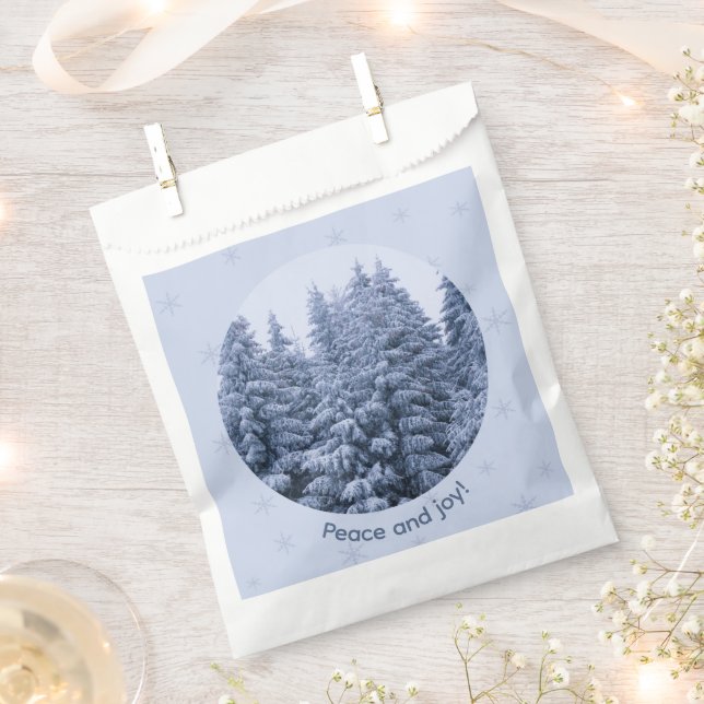 Magical winter forest - christmas party   favour bag (Clipped)