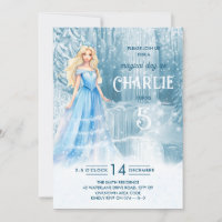 Magical Winter Frozen Snow Princess Kids Birthday