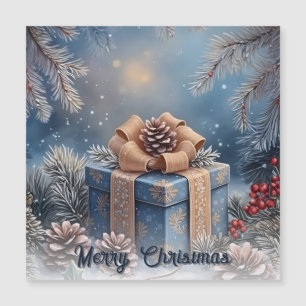 Magical Winter Merry Christmas Gift Scene