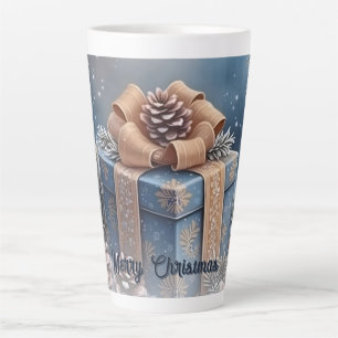 Magical Winter Merry Christmas Gift Scene Latte Mug