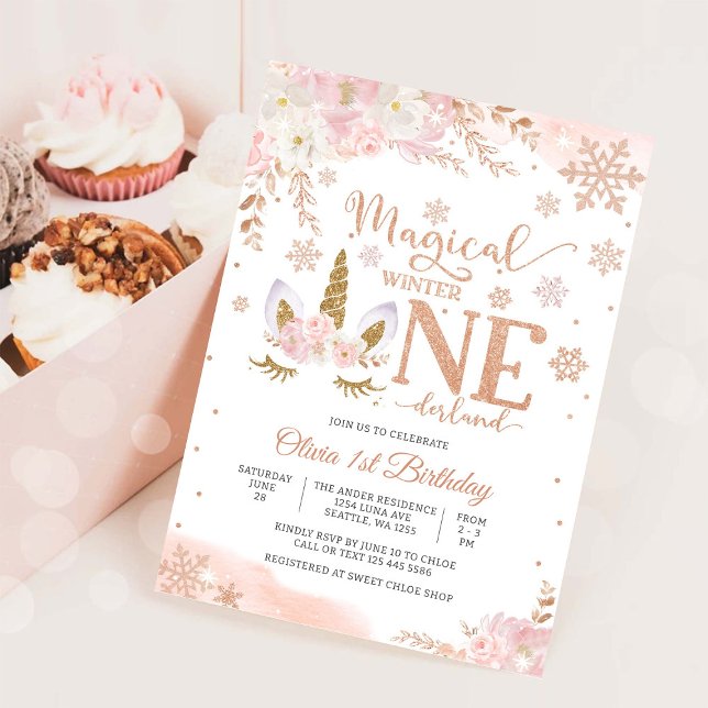 Magical Winter ONEderland Invitation (Creator Uploaded)