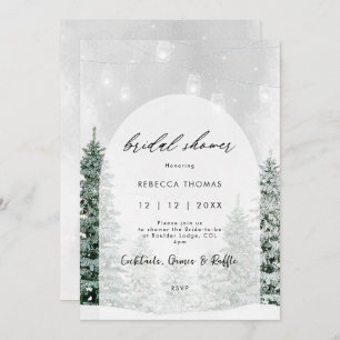 magical winter snow bridal shower Invitation