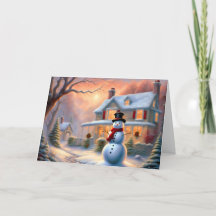 Magical Winter Snowman House Christmas