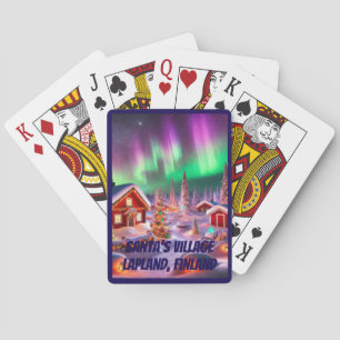 Magical Winter Wonderland: Santa's Village Playing Cards