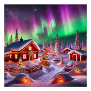 Magical Winter Wonderland: Santa's Village Poster