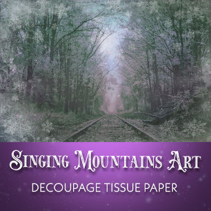 Magical Winter Woodland Scene Decoupage Tissue Paper