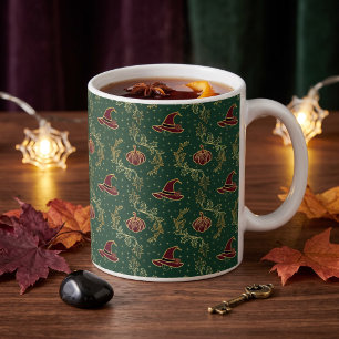 Magical Witch and Pumpkin Halloween Mugs & Cups