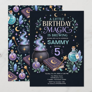 Magical Witch Birthday Party Invitation