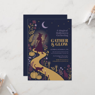 Magical Witch Halloween Gathering Party Invitation