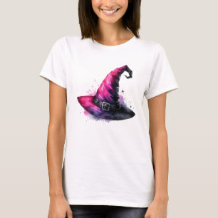 Magical Witch Hat Pink Designs  T-Shirt