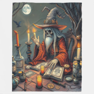 Magical witch man  fleece blanket