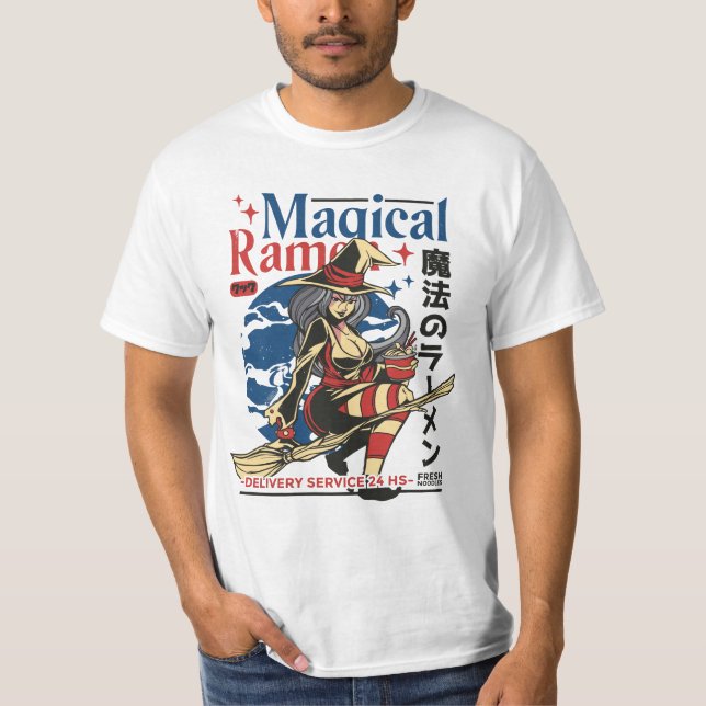Magical Witch Ramen Delivery Service T-Shirt (Front)