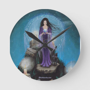 Magical Witch Wall Clock art of Lori Karels
