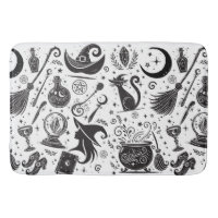 Magical Witch Whimsical Wiccan Pagan Black & White