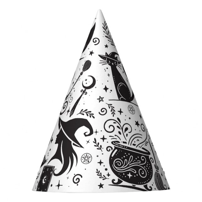 Magical Witch Whimsical Wiccan Pagan Party Hat (Front)