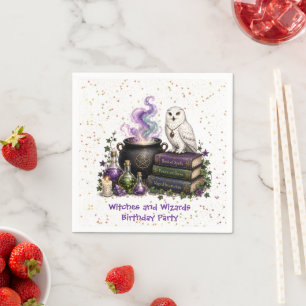 Magical Witches & Wizard Birthday Party Napkin