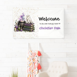 Magical Witches & Wizard Birthday Welcome Sign