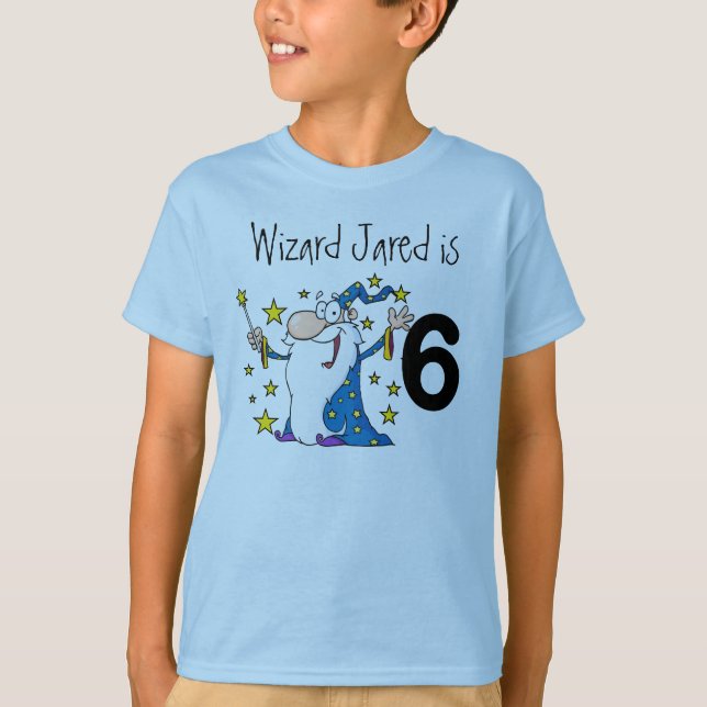 Magical Wizard Customisable Birthday T-shirt (Front)
