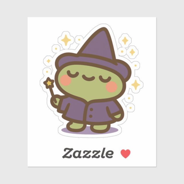 Magical Wizard Frog Sticker (Sheet)